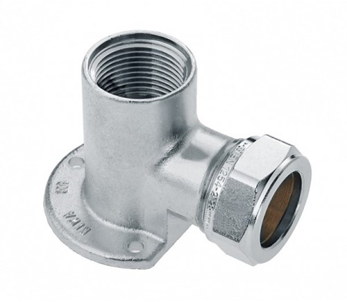 Bonfix muurplaat messing vertind - binnendraad x knel