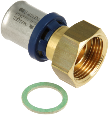 Bonfix Alu-pers 2-delige koppeling met losse fiberring - 3/4'' x 20MM