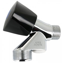 Bonfix beluchterkraan zonder keerklep met zwarte knop - 1/2 x 3/4