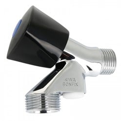 Bonfix beluchterkraan met keerklep en zwarte knop - 1/2 x 3/4