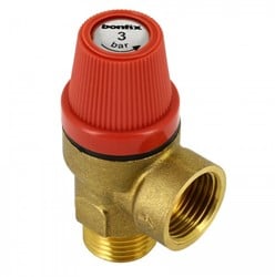 Bonfix overstortventiel (Bonfix) 3 bar 120 KW - buitendraad x binnendraad - 1/2 x 1/2''