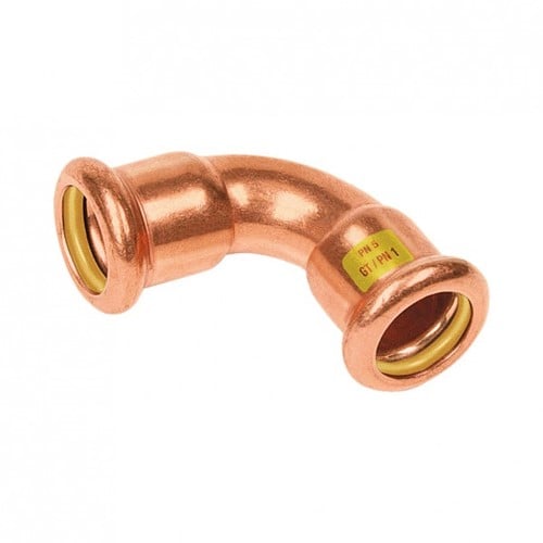 Bonfix Press GAS Bocht 90º roodkoper -  2 x press