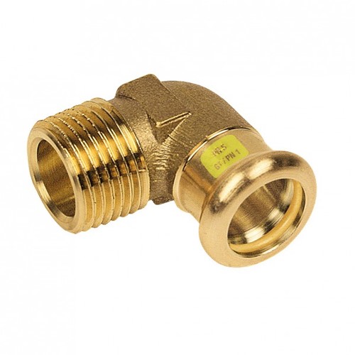 Bonfix Press GAS Knie 90° roodkoper - buitendraad x press