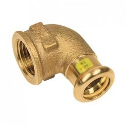 Bonfix Press GAS Knie 90° roodkoper - binnendraad x press