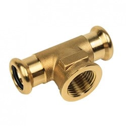 Bonfix Press WATER T-stuk roodkoper - press x binnendraad x press