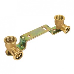 Bonfix Press WATER muurplaatbeugel roodkoper - binnendraad x press - 1/2 x 15 mm''