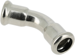 Bonfix Press bocht 45º RVS - 2 x press