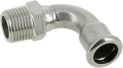 Bonfix Press bocht 90º RVS - buitendraad x press