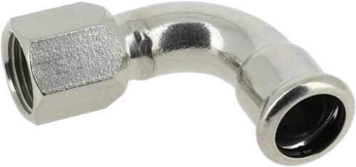 Bonfix Press bocht 90º RVS - binnendraad x press