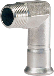 Bonfix Press knie 90° - buitendraad x press - 1/2 x 15 mm''