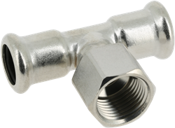 Bonfix Press T-stuk RVS - press x binnendraad x press