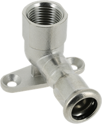 Bonfix Press muurplaat RVS - binnendraad x press