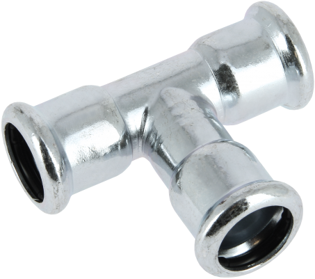 Bonfix Press T-stuk staalverzinkt - 3 x press