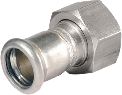 Bonfix Press 2-delige koppeling / wartelkoppeling RVS - binnendraad x press