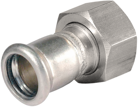 Bonfix Press 2-delige koppeling / wartelkoppeling RVS - binnendraad x press