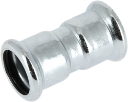 Bonfix Press rechte koppeling staalverzinkt - press x press