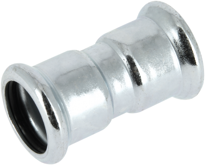 Bonfix Press rechte koppeling staalverzinkt - press x press