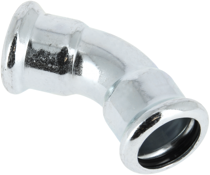 Bonfix Press bocht 45º staalverzinkt - 2x press