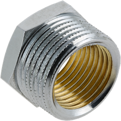 Bonfix verloopring messing gepolijst verchroomd - buitendraad x binnendraad