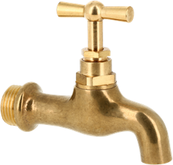 Bonfix Tapkraan met gladde uitloop - gepolijst messing - 1/2''