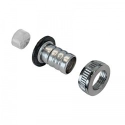 Bonfix Verchroomde slangkoppeling met borging en straalverdeler - 1/2'' x 3/4''