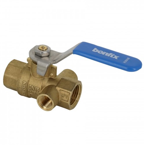 Bonfix kogelstopkraan met aftap messing - 2 x binnendraad - 3/4''