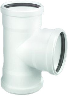 DYKA PP T-stuk 90º - Wit - 3x mof