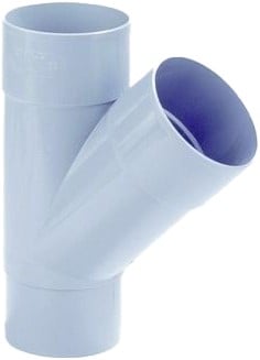 DYKA HWA T-stuk 45º PVC - 2x mof / verjongd spie