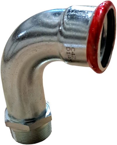 Bonfix Press Bocht Gegalvaniseerd 90° 11/2 x 42 MM