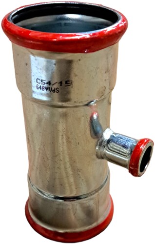 Bonfix Press T-stuk Gegalvaniseerd Verloop 54 x 15 x 54 MM