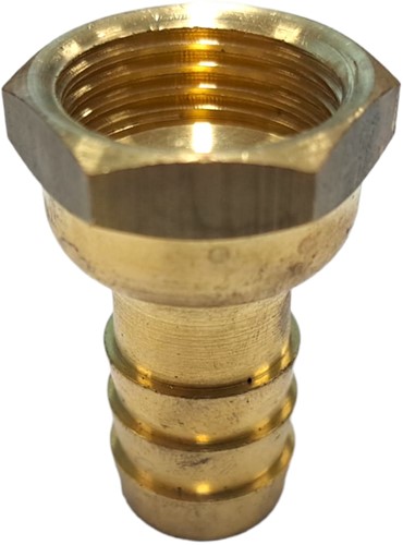 Slangpilaar messing binnendraad x tule - 1/2 x 16