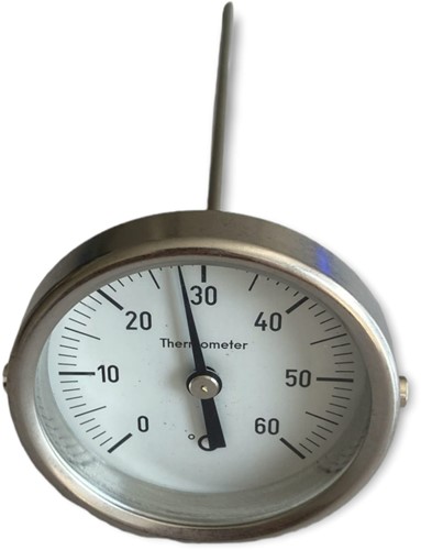 RVS Witlofthermometer kast 63 mm 0-60 graden